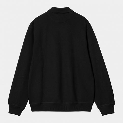 L/S Vance Rugby Shirt Black Black