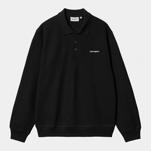 L/S Vance Rugby Shirt Black Black
