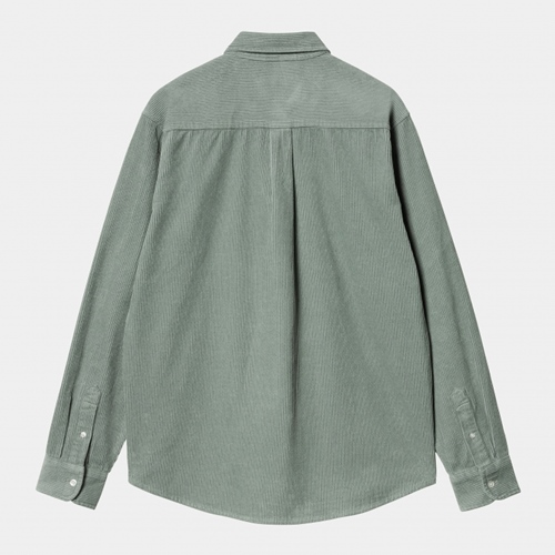 L/S Madison Cord Shirt Glassy Teal Black