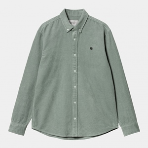 L/S Madison Cord Shirt Glassy Teal Black