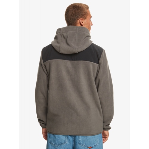 Polar Fleece Zip Kapuzenfleece Iron Gate