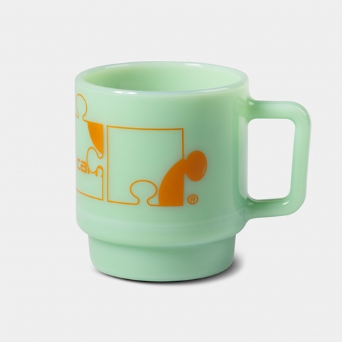 Assemble Glass Mug Jade Orange