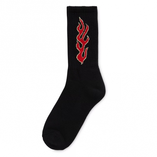 Up In Flames Crew Sock Black