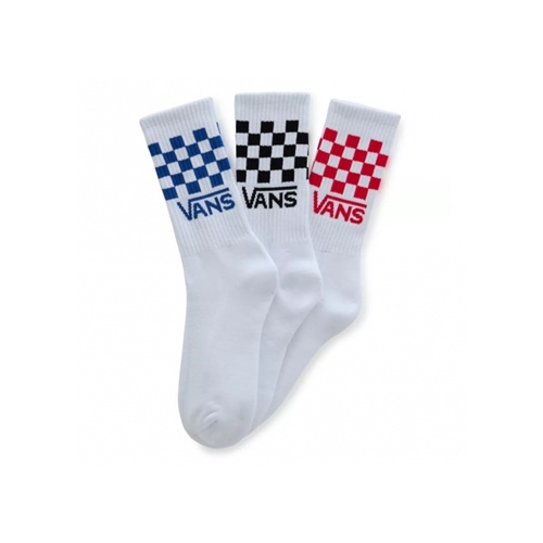 Drop V Classic Check Crew Sock Red Blue