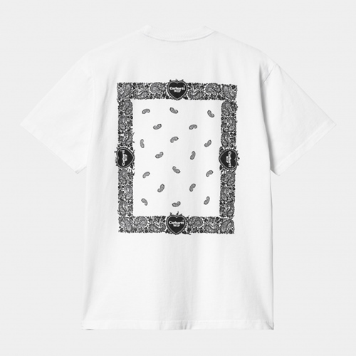 S/S Paisley T-Shirt White Black