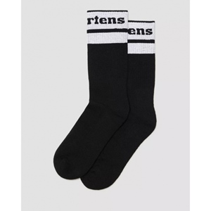 Athletic Logo Sock Black White