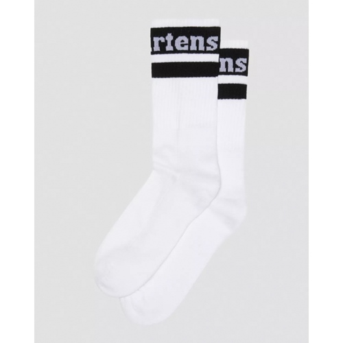 Athletic Logo Sock White Black