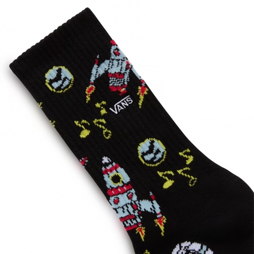 DJ Rocket Jam Crew Sock Black