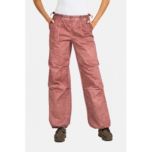 Women Parachute Pant Bark Brown Cold Dye