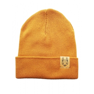 Rib Beanie Orange Kleiner Patch