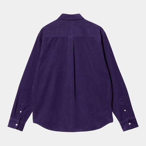 L/S Madison Fine Cord Shirt Tyrian Black