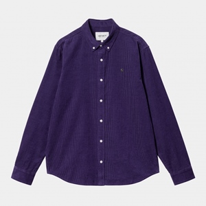 L/S Madison Fine Cord Shirt Tyrian Black