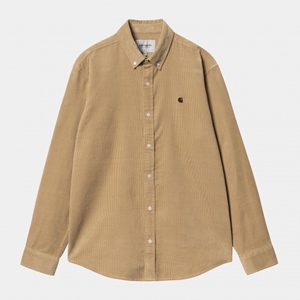 L/S Madison Fine Cord Shirt Sable Black