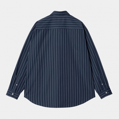 L/S Orlean Shirt Stripe Blue White