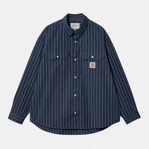 L/S Orlean Shirt Stripe Blue White