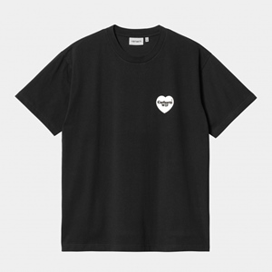 S/S Heart Bandana T-Shirt Black White