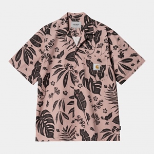 S/S Woodblock Shirt Glassy Pink