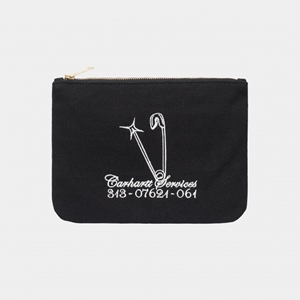 Canvas Graphic Zip Wallet Safeity blk