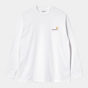 L/S American Script T-Shirt White