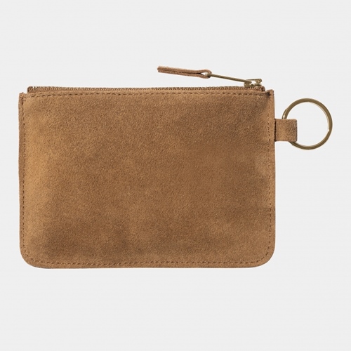 Suede Zip Wallet Hamilton Brown