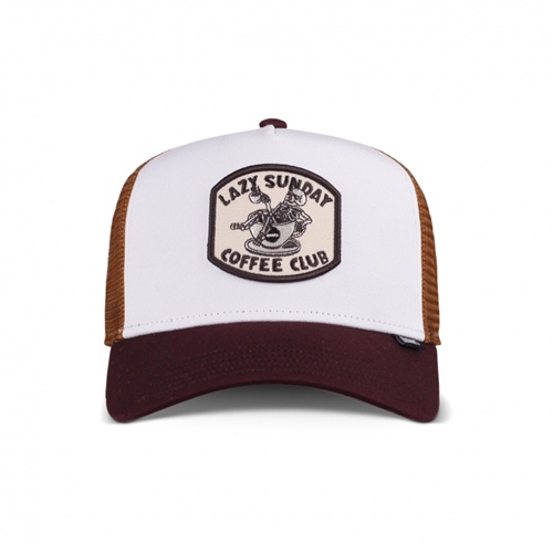 Trucker Cap HFT Coffee Club White Brown