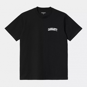 S/S University Script T-Shirt Black Wht