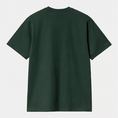 S/S University Script T-Shirt Conifer Wh