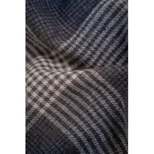Alvar Check Shirt Brown Navy Grey