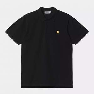 S/S Chase Pique Polo Black Gold