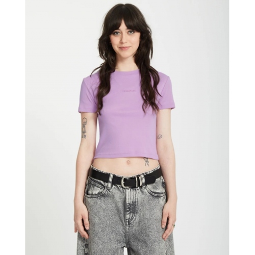 Volcom Stone Tight Crop T-Shirt Iris Pur