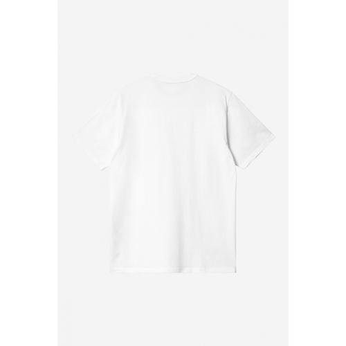 S/S Pocket Heart T-Shirt White Red