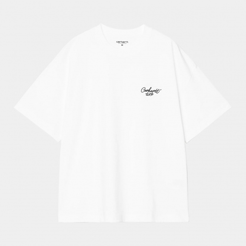 S/S Signature Script T-Shirt White Black