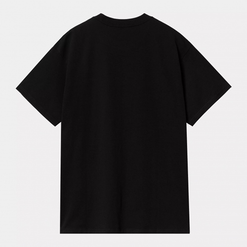 S/S Script Embroidery T-Shirt Blk White