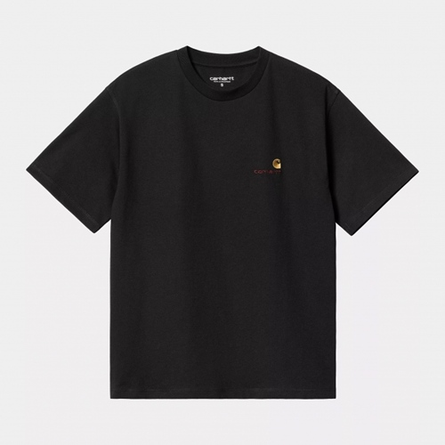 W S/S American Script T-Shirt Black