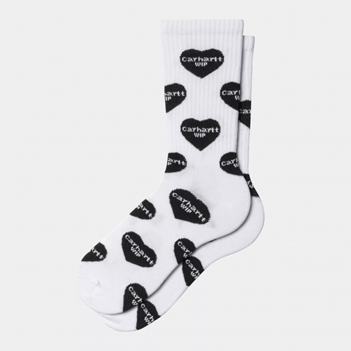 Heart Logo Socks Heart Logo Jacquard Whi