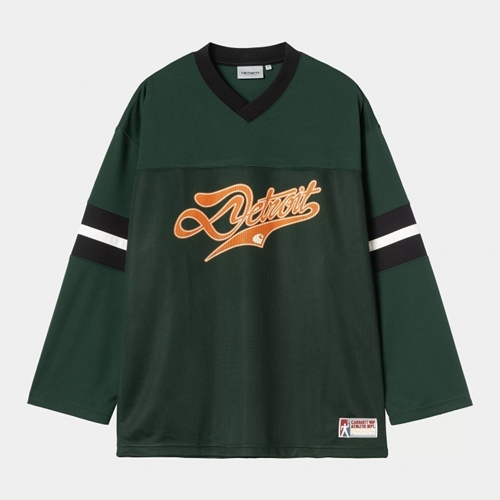 L/S Detroit Mesh T-Shirt Conifer Black