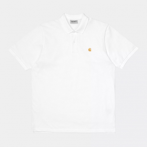 S/S Chase Pique Polo White Gold
