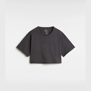 Relaxed Crop Wash SS Tee Black