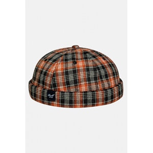 Docker Cap Brown Plaid