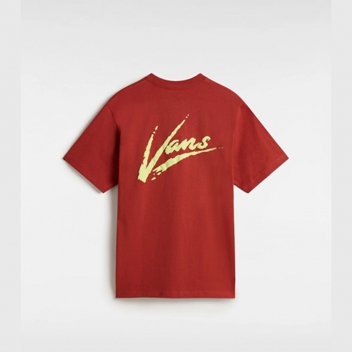 Brush Script Loose SS T-Shirt Red Ochre