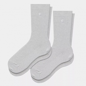Madison Pack Socks Ash Heather White