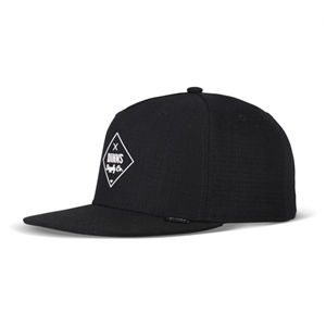 Cap Cottoncheck Black 6 Panel Snapback