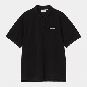 S/S Carhartt Script Polo Black White