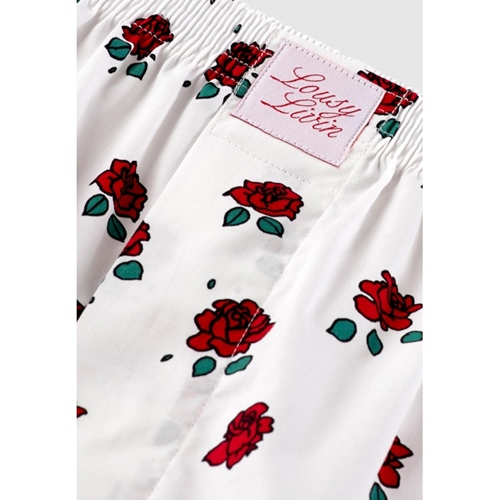 Boxershorts Roses White