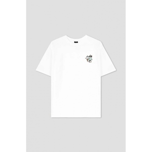 M/C Washed Ice Cream T-Shirt White