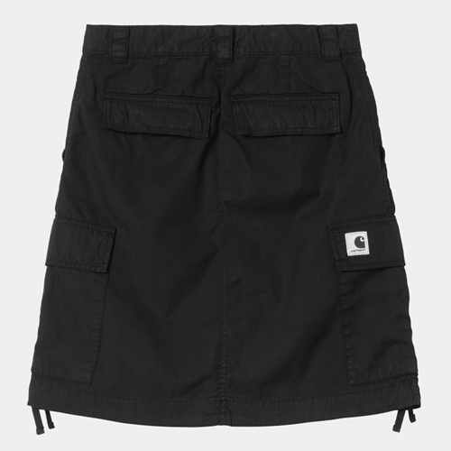 W Kingston Skirt Black Garment Dyed