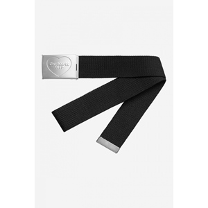 Heart Clip Belt Black Silver