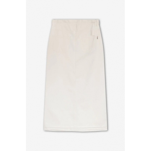 Long Denim Skirt Stone