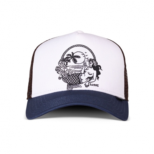 Trucker Cap HFT Lazy Mermaid White Navy