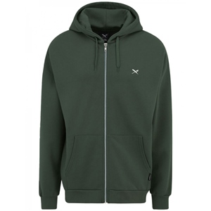 Mini Flag 2 Zip Hoodie Bottle Green